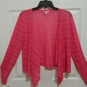 Candies hot pink flyaway juniors cardigan